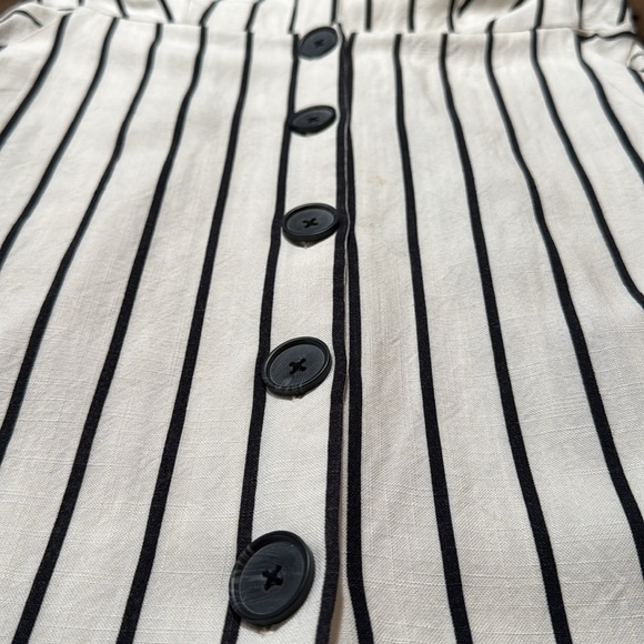 Topshop Black and White Button-Front Dress - Picture 9 of 14